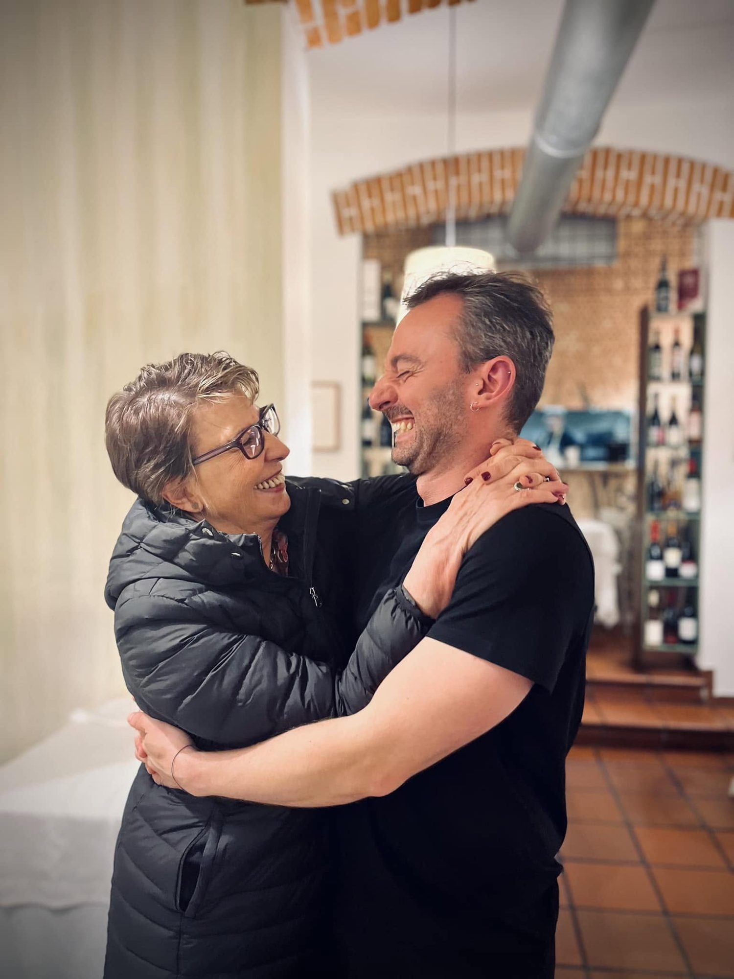 Davide Crivellaro con Serena Dandini a tavola da Zemiàn