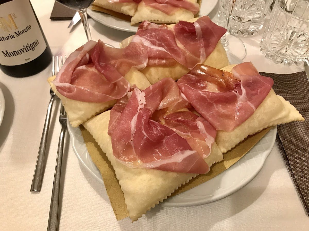 Gnocco fritto con prosciutto crudo